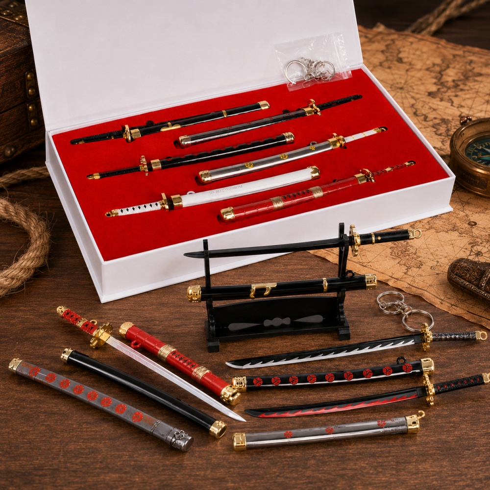 Cosplay Prop Dagger - Anime tek parça Zoro kılıç anahtarlık
